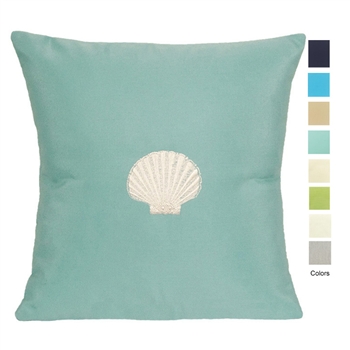 Coastal Cottage Scallop Pillow - Unique Coastal Decor | Nantucket Bound