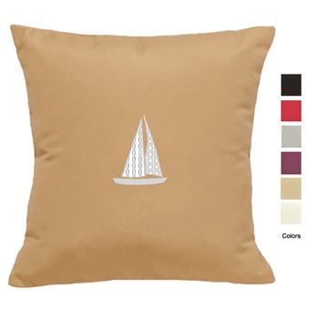Contemporary Vibe Sailboat Pillow - Unique Coastal Decor | Nantucket Bound