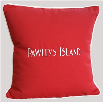 Custom Place Pillows in Rich Red - Unique Coastal Decor | Nantucket Bound