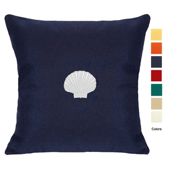 East Coast Scallop Pillow - Unique Coastal Decor | Nantucket Bound