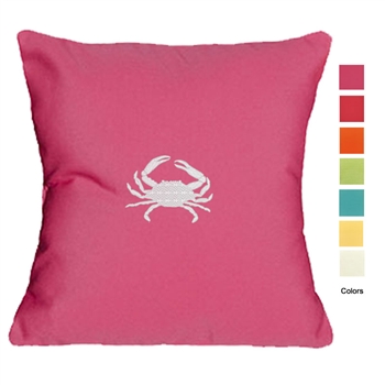 Palm Beach Crab Pillow - Unique Coastal Decor | Nantucket Bound