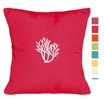 Palm Beach Coral Pillow - Unique Coastal Decor | Nantucket Bound