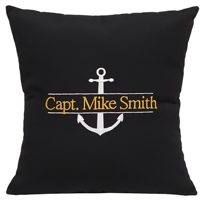 Custom Split Anchor Pillow in Black