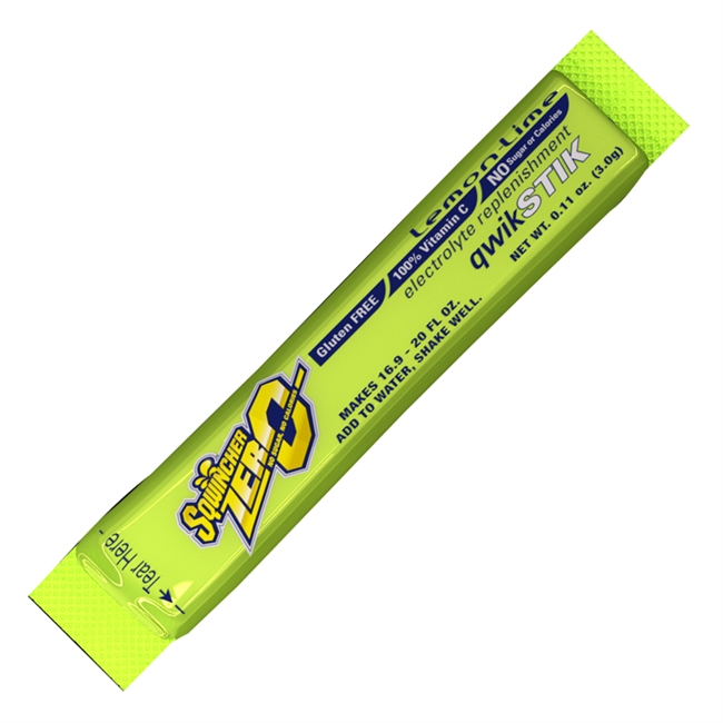 Sqwincher 060106-LL Lemon Lime Qwik Stik ZERO - Case of 500