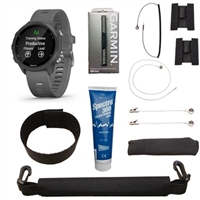 Garmin Forerunner 245 w/ Heart Rate Belt & VMAX Premium Adapter Kit For Sale!