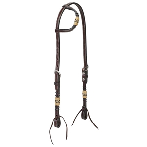 Weaver Turquoise Cross Rawhide One Eared Halter - LEATHER for Sale!