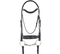 Best Discount Price on Recessed Crown-Leather Dressage Bridle w/o Flash