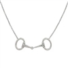 Best Discount Price on Rhodium Horse Snaffle Bit Necklace