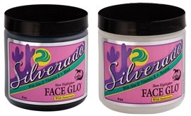 Silverado Face Glo
Dramatically highlight and enhance your horses beauty with this show highlighter for face, ears, muzzle, manes and tails. Formulated with aloe and vitamin E to condition skin and sunblockers for UVA and UVB protection. 8 oz.