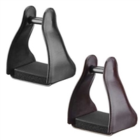 Shenandoah Leather Trail Stirrups- Black- 2.5" Top Bar for Sale!