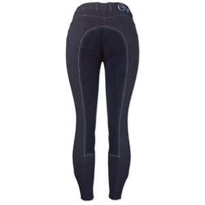 Euro Melange Full Seat Breech; These classically styled EuroKnit Melange blend tradition and comfort perfectly with a full seat and convenient pockets. Made of a mid-weight cotton/polyester/spandex blend these breeches are incredibly soft and comfortable.