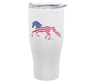 Stars & Stripes Horse Stainless Steel Tumbler for Sale!