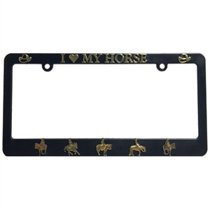 I Love My Horse Western License Plate Frame For Sale!