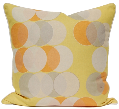Circle Dots Pillow - Yellow