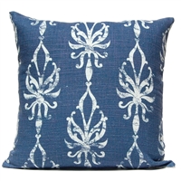 Flourish Ogee Pillow - Navy