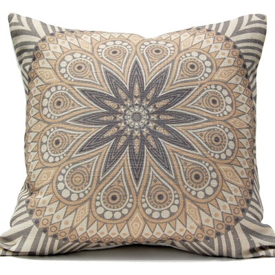 Medallion 5 Pillow - Gray