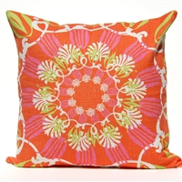 Scroll Suzani Pillow - Tropical