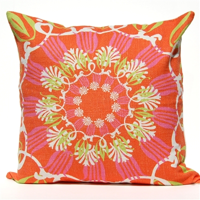 Scroll Suzani Pillow - Tropical