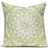 Stamped Flower Pillow - Green