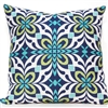 X Tile Pillow - Navy