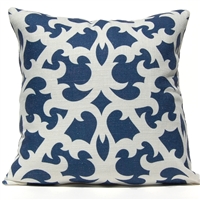 Open Trellis Pillow - Navy