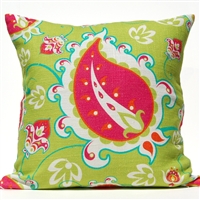 Paisley Pillow - Green