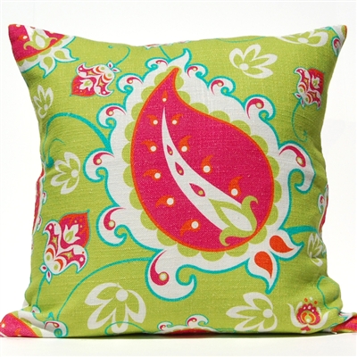 Paisley Pillow - Green