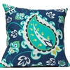 Paisley Pillow - Navy