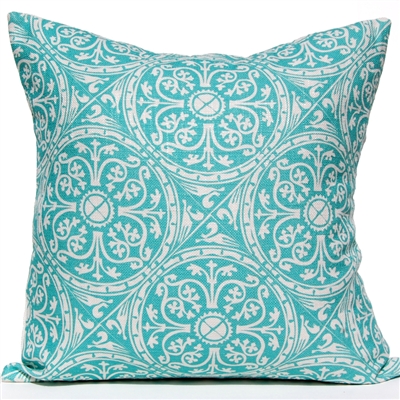 Tin Ceiling Pillow - Aqua