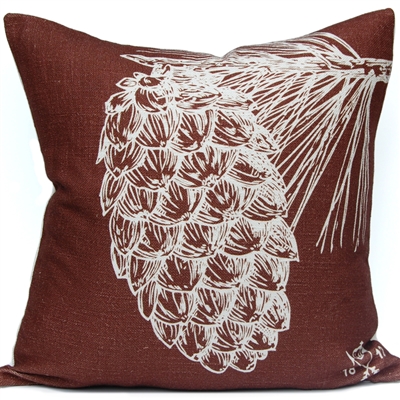 Pine Cone Pillow - Lodge