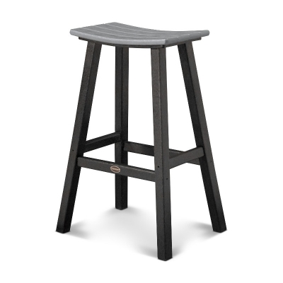 Contempo 30" Saddle Bar Stool (Black Frame)