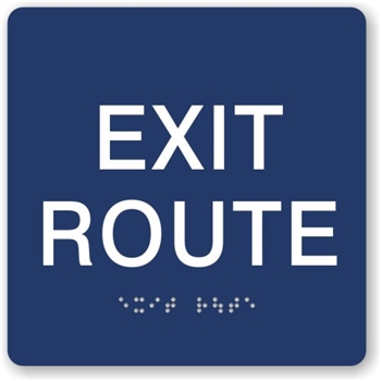 Exit Braille Sign