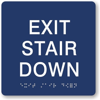 Exit Braille Sign