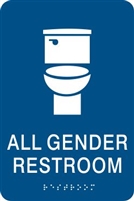 All Gender ADA Braille Restroom Sign