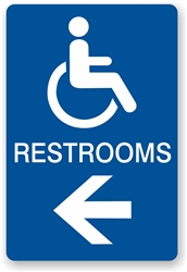 Directional Restroom Sign