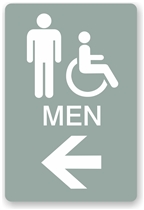 Directional Restroom Sign