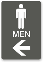 Directional Restroom Sign