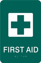 ADA Braille First Aid Sign