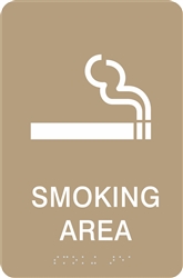 ADA Braille Smoking Area Sign