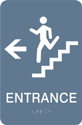 ADA Braille Stair Entrance Directional Sign