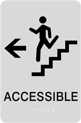 ADA Braille Stair Accessible Directional Sign