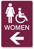 Directional Restroom Sign