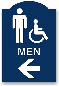 Directional Restroom Sign