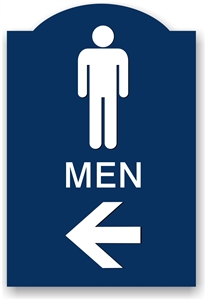 Directional Restroom Sign