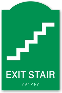 ADA Braille Exit Stair Sign