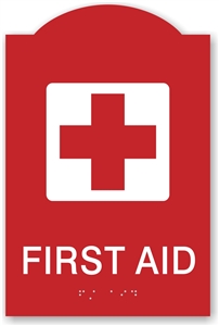 ADA Braille First Aid Sign