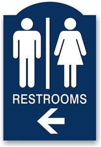 Directional Restroom Sign