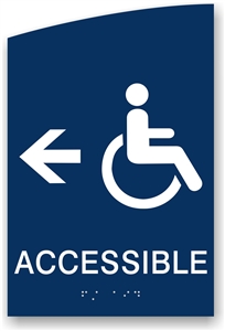 ADA Braille Handicap Accessible Directional Sign