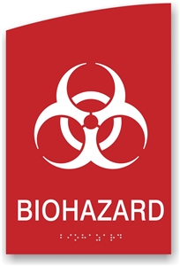 ADA Braille Biohazard Sign