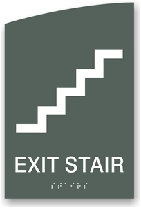 ADA Braille Exit Stair Sign